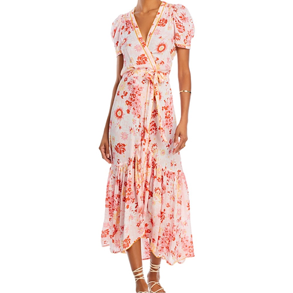 Poupette St Barth baba long dress, Size XS, Pink